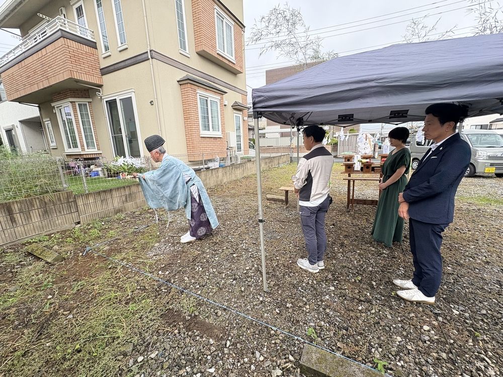 東松山市若松町でファミリーホーム「平屋」　建築始ります♬地鎮祭